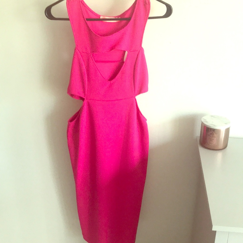 Hot pink club dress